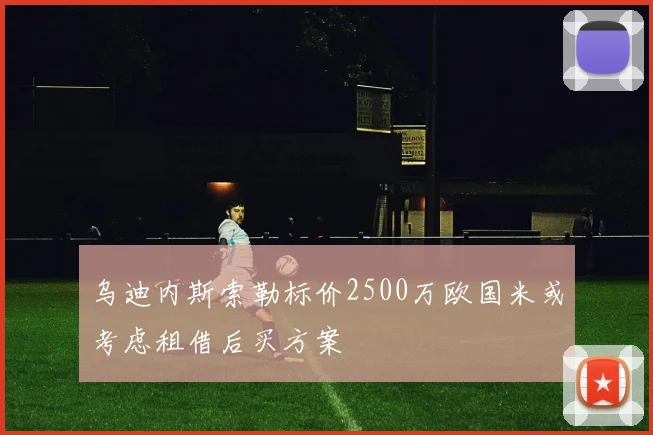 乌迪内斯索勒标价2500万欧国米或考虑租借后买方案